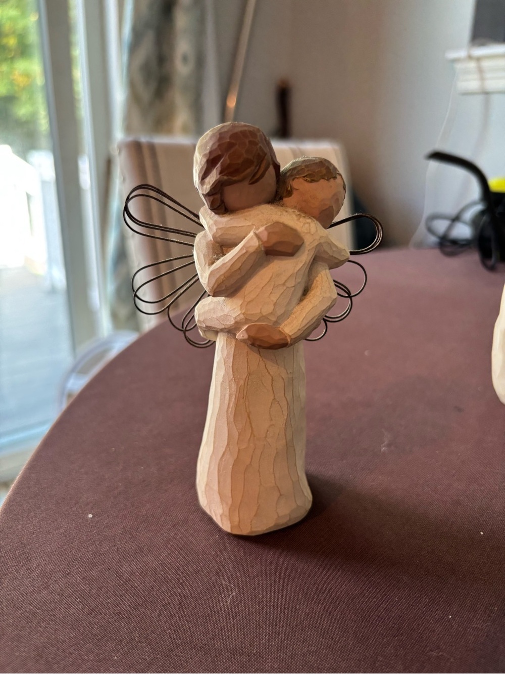 Angels Embrace Willow Figurine in Natural Beige